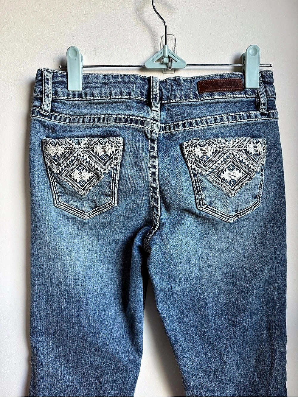 Rock & Roll Denim Bootcut Jeans Fun Pockets Size 14